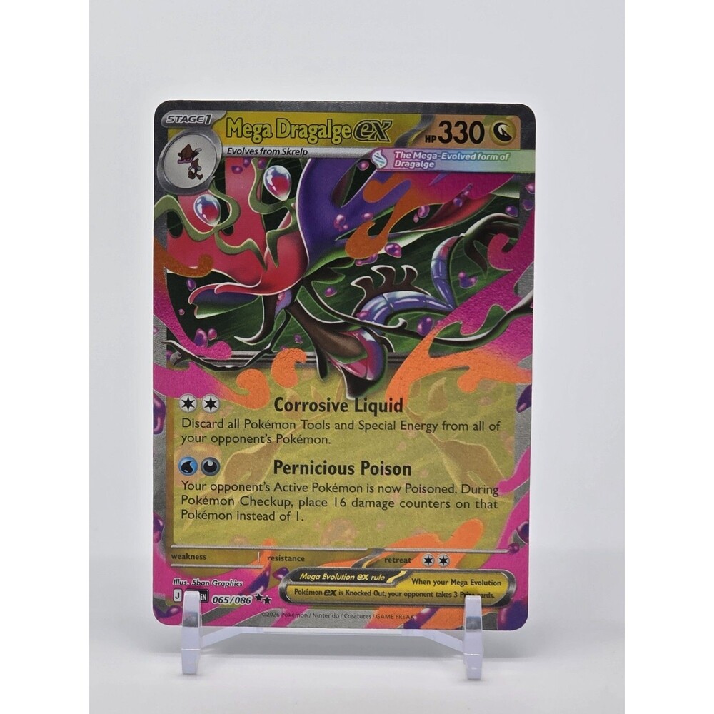 Pokemon Chaos Rising 065/086 Mega Dragalge ex Double Rare NM